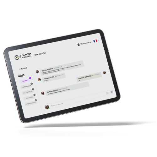 Tablette- application - chantier connect